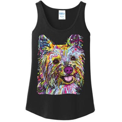 Yorkie Dog Dean Russo Ladies Essential Tank