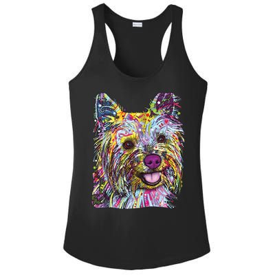 Yorkie Dog Dean Russo Ladies PosiCharge Competitor Racerback Tank