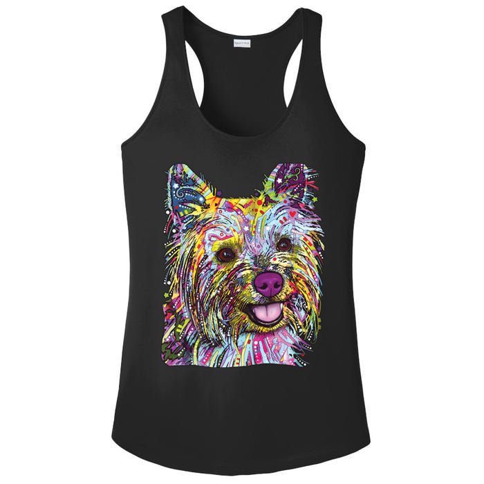 Yorkie Dog Dean Russo Ladies PosiCharge Competitor Racerback Tank