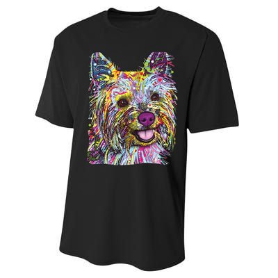 Yorkie Dog Dean Russo Performance Sprint T-Shirt