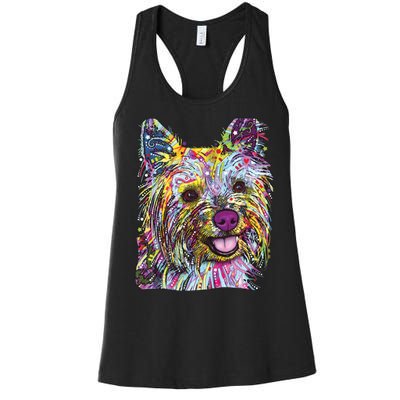 Yorkie Dog Dean Russo Women's Racerback Tank