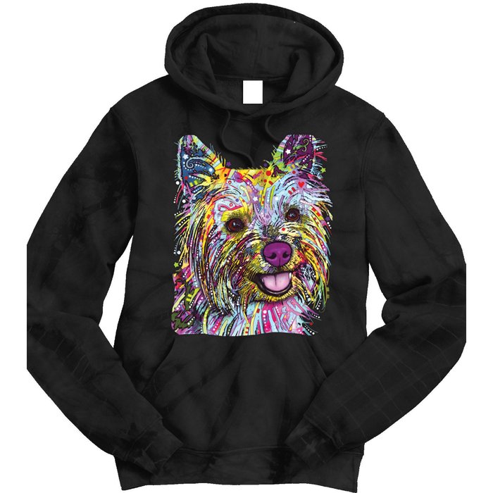 Yorkie Dog Dean Russo Tie Dye Hoodie