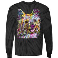 Yorkie Dog Dean Russo Tie-Dye Long Sleeve Shirt