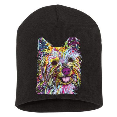 Yorkie Dog Dean Russo Short Acrylic Beanie