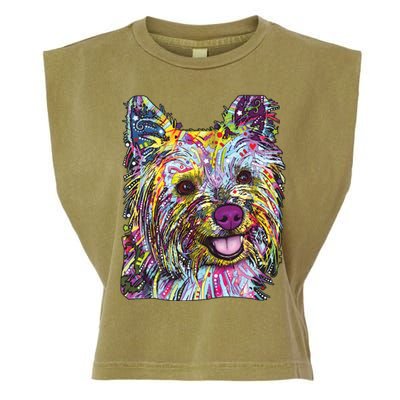 Yorkie Dog Dean Russo Garment-Dyed Women's Muscle Tee