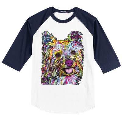 Yorkie Dog Dean Russo Baseball Sleeve Shirt