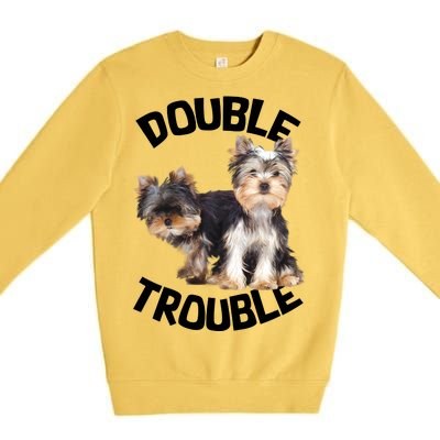 Yorkie Double Trouble Premium Crewneck Sweatshirt