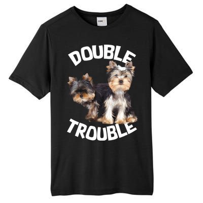 Yorkie Double Trouble Tall Fusion ChromaSoft Performance T-Shirt