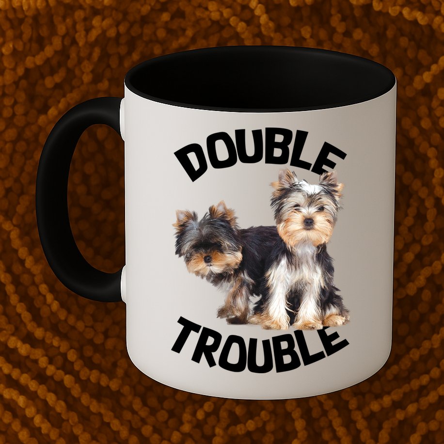 Yorkie Double Trouble Mug