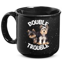 Yorkie Double Trouble 15oz Campfire Ceramic Mug