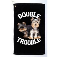 Yorkie Double Trouble Golf Towel