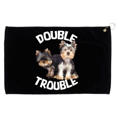 Yorkie Double Trouble Grommeted Golf Towel