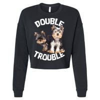 Yorkie Double Trouble Cropped Pullover Crew