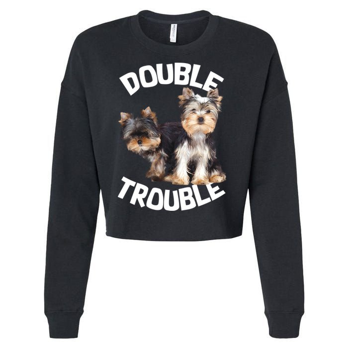 Yorkie Double Trouble Cropped Pullover Crew