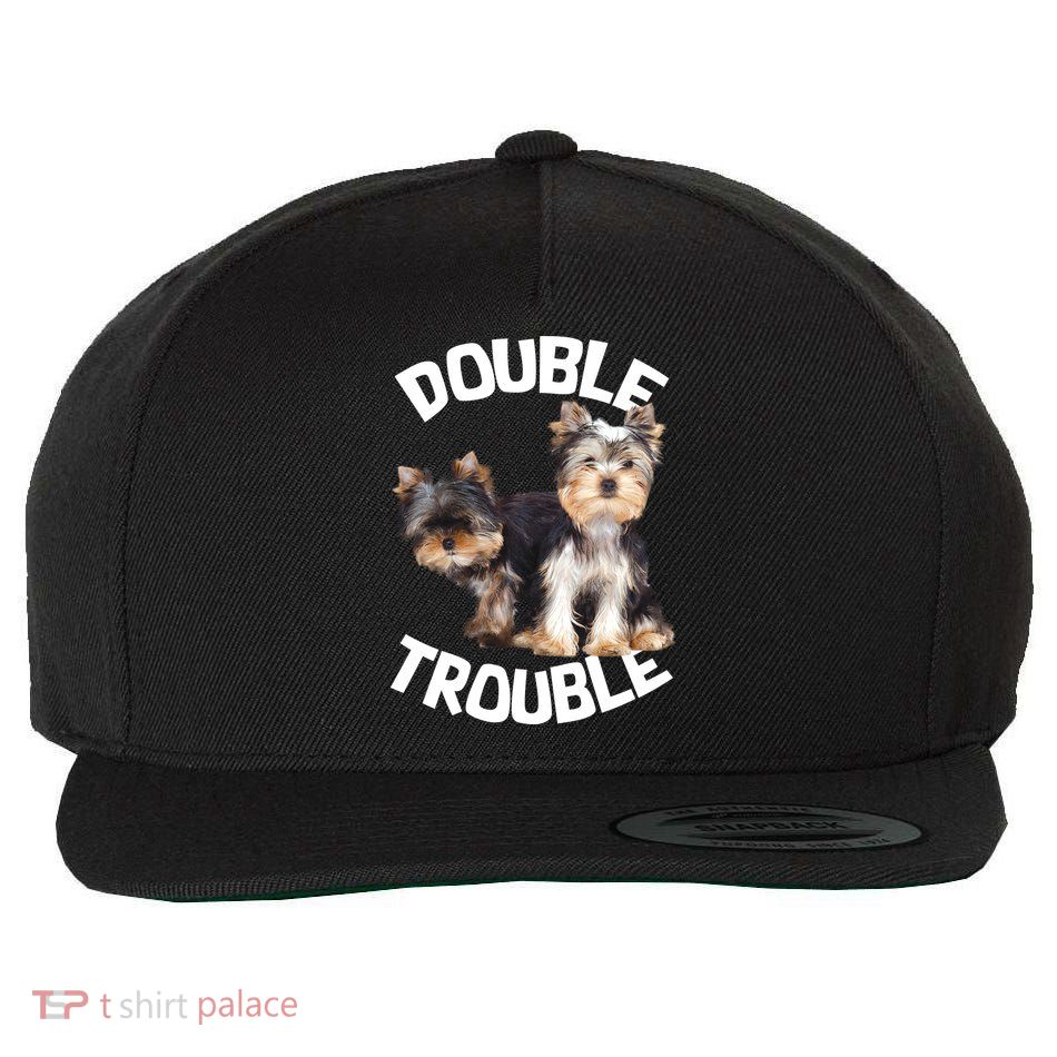 Yorkie Double Trouble Wool Snapback Cap