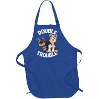 Yorkie Double Trouble Full-Length Apron With Pockets