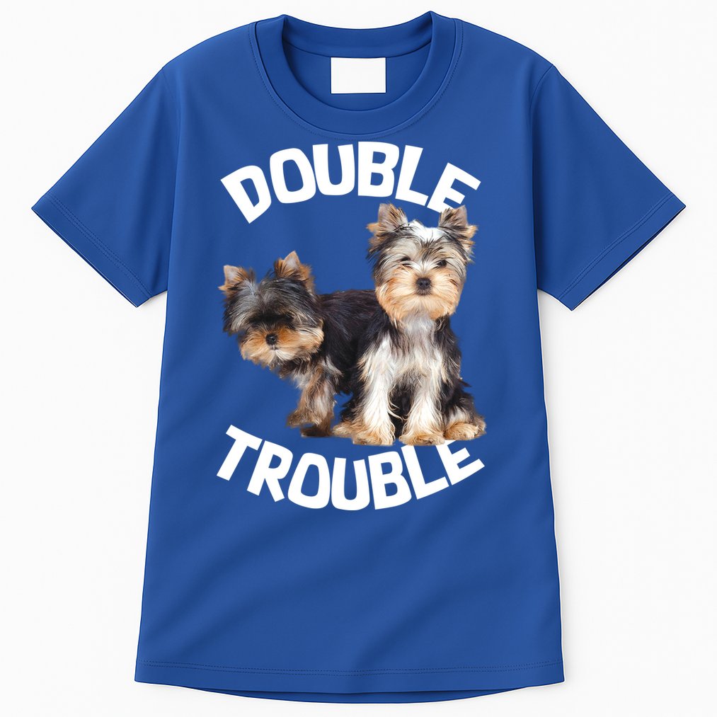 Yorkie Double Trouble Tall T-Shirt