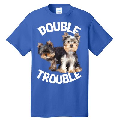 Yorkie Double Trouble Tall T-Shirt