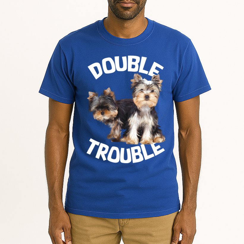Yorkie Double Trouble Tall T-Shirt