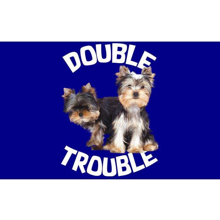 Yorkie Double Trouble Bumper Sticker