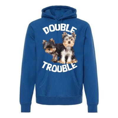 Yorkie Double Trouble Premium Hoodie