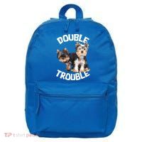 Yorkie Double Trouble 16 in Basic Backpack