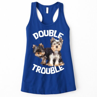 Yorkie Double Trouble Womens Tank Top