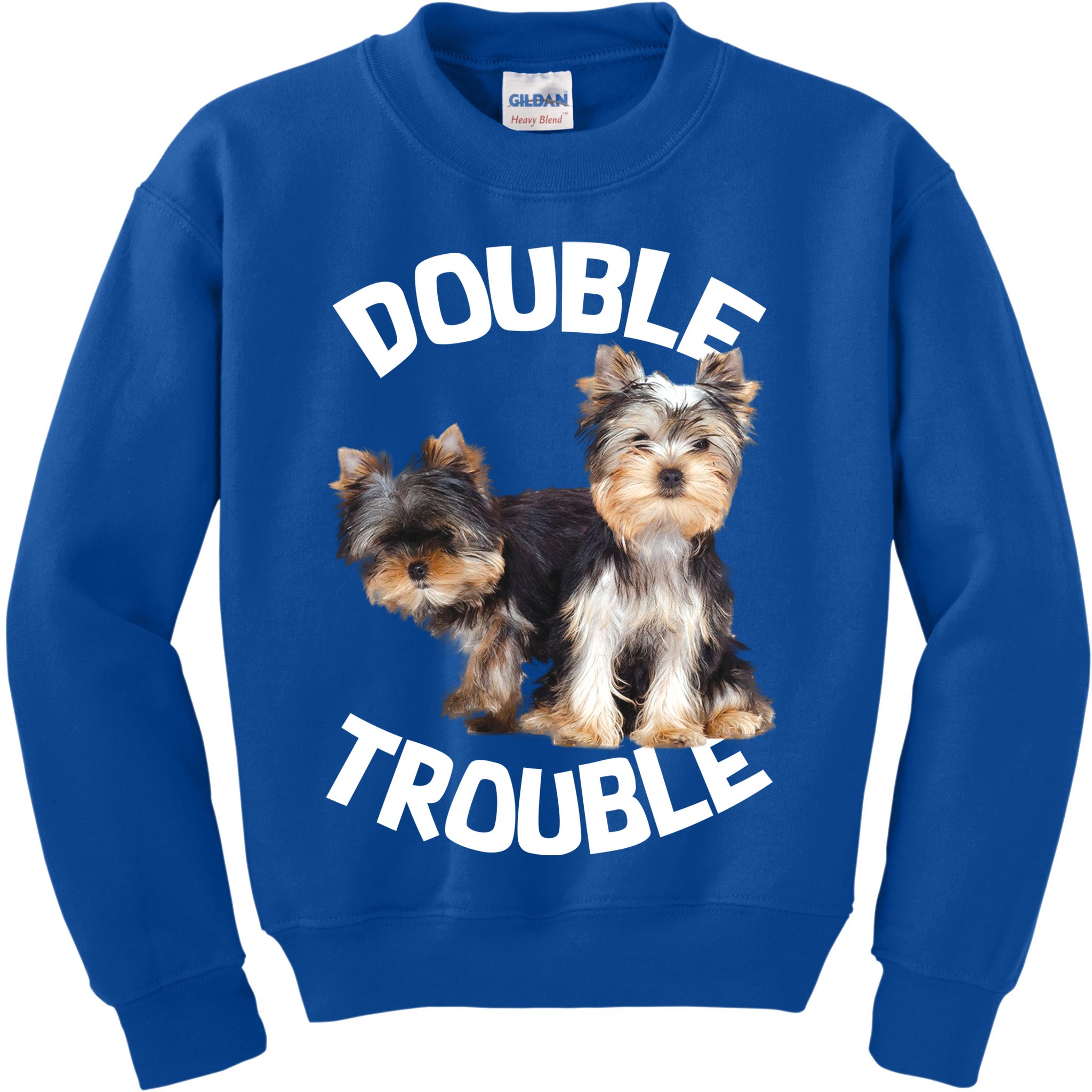 Yorkie Double Trouble Kids Sweatshirt