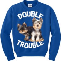 Yorkie Double Trouble Kids Sweatshirt