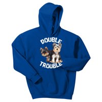 Yorkie Double Trouble Kids Hoodie