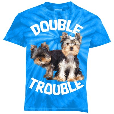 Yorkie Double Trouble Kids Tie-Dye T-Shirt