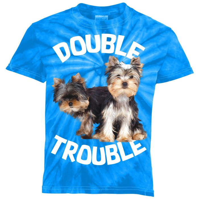 Yorkie Double Trouble Kids Tie-Dye T-Shirt