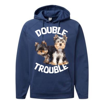 Yorkie Double Trouble Performance Fleece Hoodie