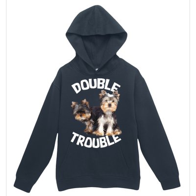 Yorkie Double Trouble Urban Pullover Hoodie