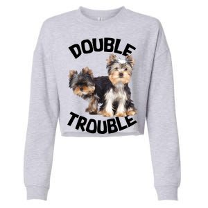 Yorkie Double Trouble Cropped Pullover Crew