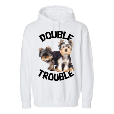 Yorkie Double Trouble Garment-Dyed Fleece Hoodie