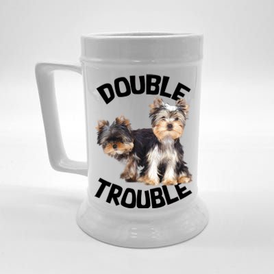 Yorkie Double Trouble Beer Stein