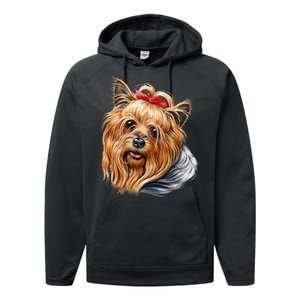 Yorkie Girl Performance Fleece Hoodie