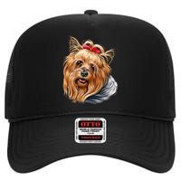 Yorkie Girl High Crown Mesh Back Trucker Hat