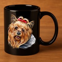 Yorkie Girl 11oz C Handle Ceramic Mug