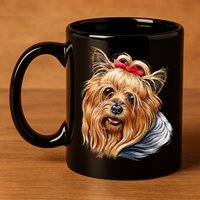 Yorkie Girl 11oz C Handle Ceramic Mug