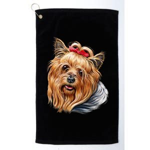 Yorkie Girl Platinum Collection Golf Towel