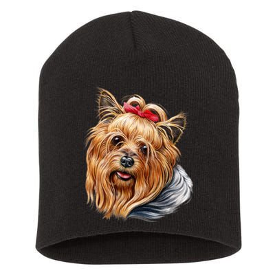 Yorkie Girl Short Acrylic Beanie