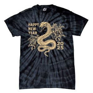 Year Of Snake 2025 Happy Lunar New Year 2025 Grandma Grandpa Tie-Dye T-Shirt