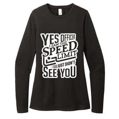 Yes Officer Speeding For Car Enthusiasts Mechanics Carguy Gift Womens CVC Long Sleeve Shirt