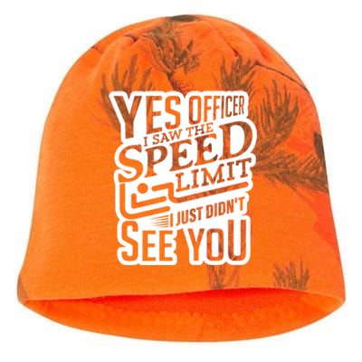 Yes Officer Speeding For Car Enthusiasts Mechanics Carguy Gift Kati - Camo Knit Beanie