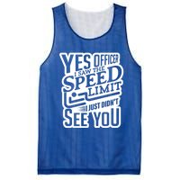 Yes Officer Speeding For Car Enthusiasts Mechanics Carguy Gift Mesh Reversible Basketball Jersey Tank