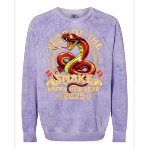 Year Of Snake 2025 Chinese New Year Happy Vietnamese Tet Colorblast Crewneck Sweatshirt