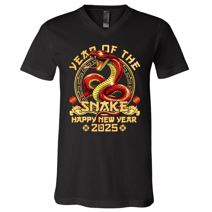 Year Of Snake 2025 Chinese New Year Happy Vietnamese Tet V-Neck T-Shirt