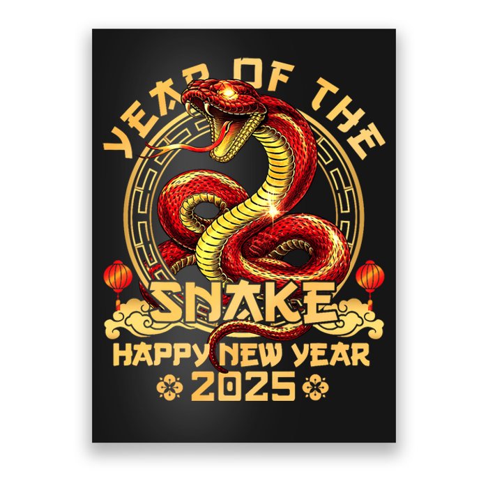 Year Of Snake 2025 Chinese New Year Happy Vietnamese Tet Poster